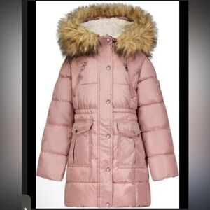 NWT Steve Madden Dusty Pink Jacket with removable faux fur hood